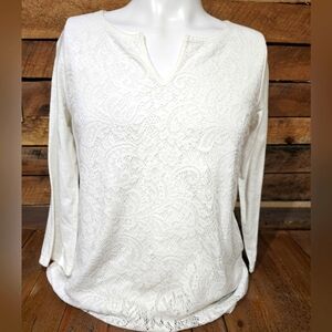Women's Size Medium White‎ Liz Claiborne Top
